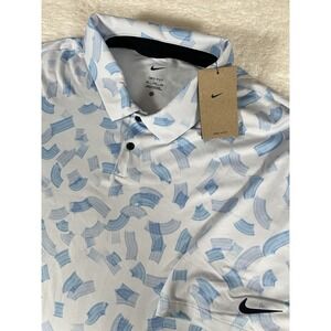 Nike Dri-Fit FD5735-072‎ Tour Rake Line Off White All Over Print Polo Men's 4XL